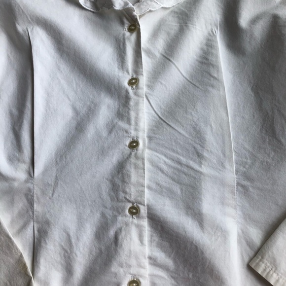 🔥White Button Down Laser Cut Collar Size 6 - Picture 4 of 8